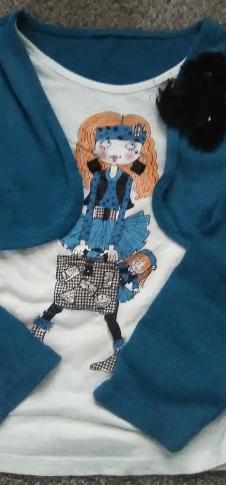 Blue Long Sleeved Shirt| Person And Flower